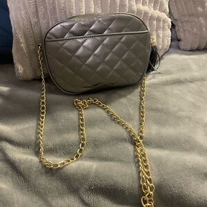 Gray Quilted Purse